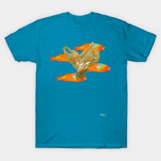 Plastic bag floating in the ocean. T-Shirt